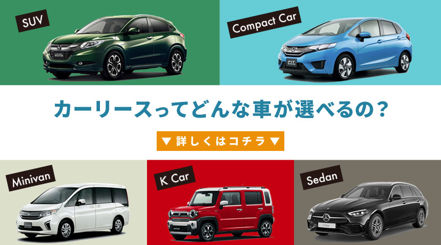 カーリースってどんな車が選べるの？